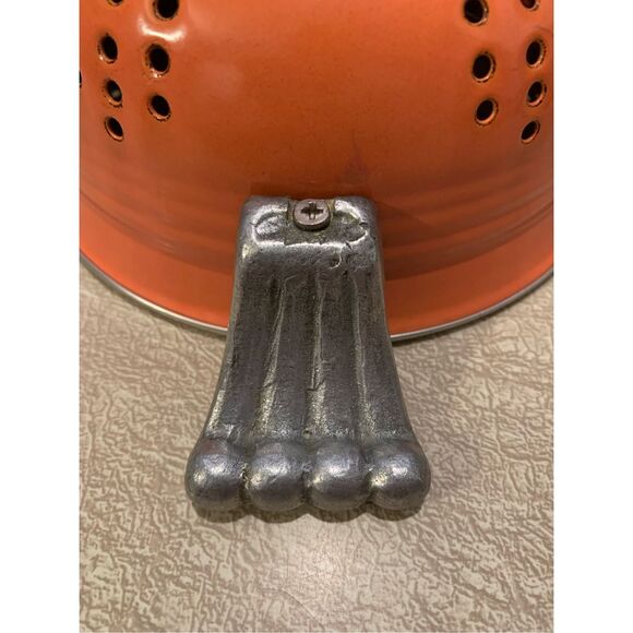 Persimmon Enameled Colander-7” Strainer Metal Claw Handles RARE *Like Fiestaware - Picture 4 of 5